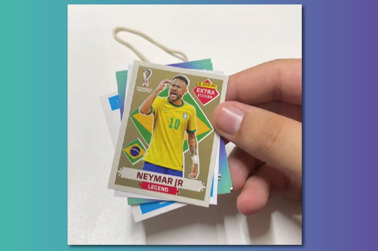 Figurinha dourada de R$ 9 mil do Neymar chega à Copa valendo R